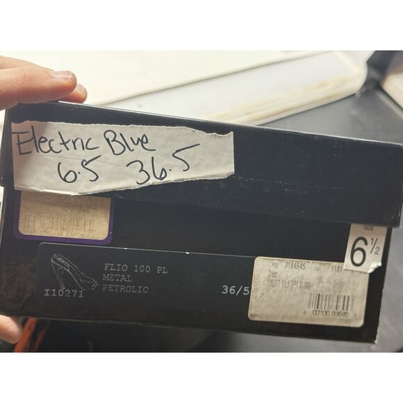 Giuseppe Zanotti platform peep to electric blue 36.5 leather - Picture 9 of 11